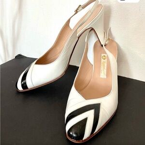 Gucci White and Black Heels